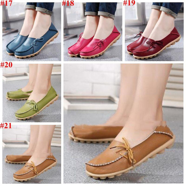 Lazy Shoes Flat Doug Shoes Loafers Sandals Nurses Mother Shoe Summer Flats Lace-up Chaussures Sports Genuine Leather Shoe MMA1775 20