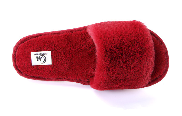2018 Womens Fur Slippers Winter Shoes Big Size Home Slipper Plush Pantufa Women Indoor Warm Fluffy Terlik Cotton Shoe ZJ-MM