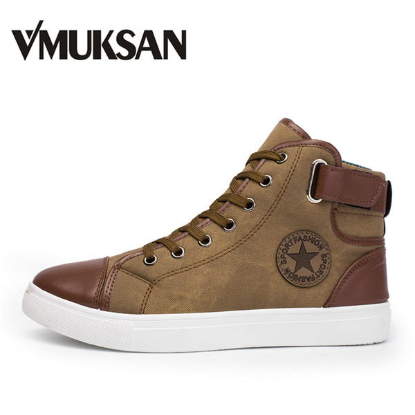 Men Shoes Big Size 38-47 Fashion High Top Canvas Casual Shoes Patchwork Men's Vulcanize Shoes 2018 Spring Lace Up Flats