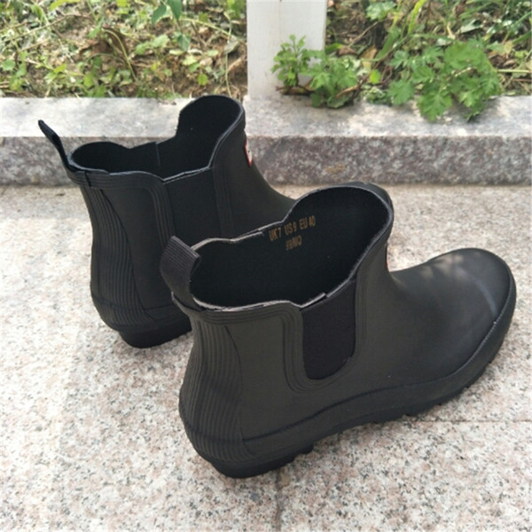 Unisex Waterproof Boots Men Women Ankle Rainboots Rain Boots Famous Brand Antiskid Rubber Water Shoes Girls Outdoor Rainshoes Riding Boots