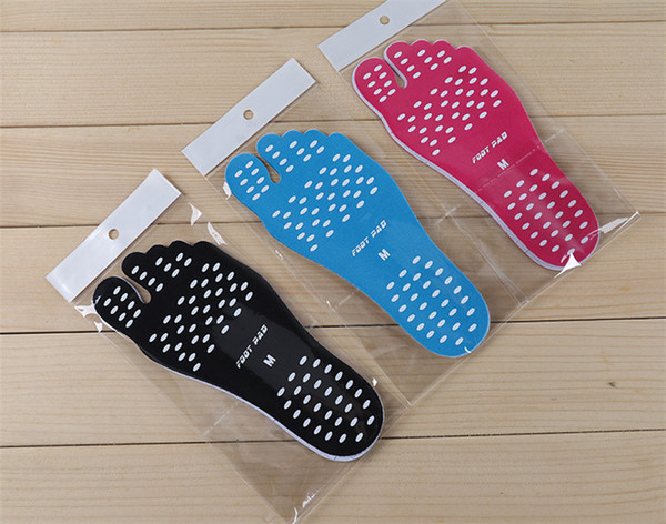 Hot 3color Sticker Shoes Stick on Soles Sticky Pads NAKEFIT for Feet beach sock waterproof Shoes Stick on Soles Sticky Pads home shoes I277