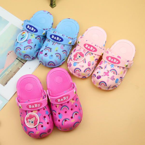 Children Pony Horse Pvc Sandals Student Unicorn Cartoon Breathable Home Beach Slippers Kids Baby Girls Boys Summer Casual Shoes