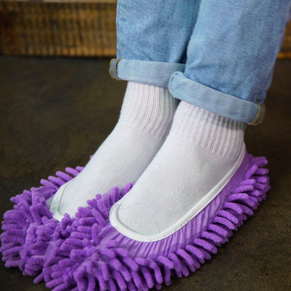 Dust Mop Slipper House Cleaner Lazy Floor Dusting Cleaning easy Foot sock Shoe Cover 5 Colors Drop Shipping