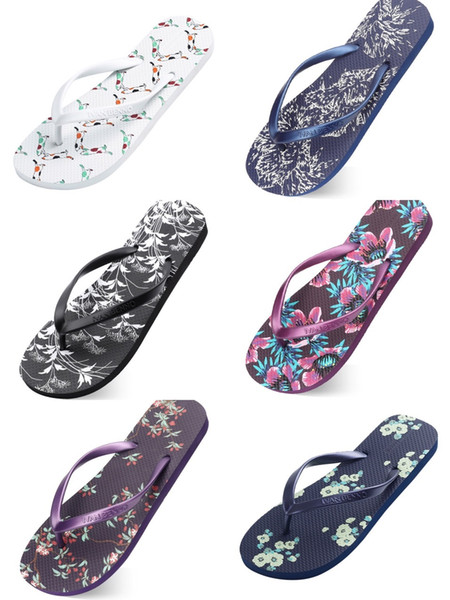 Fashion Designer Flip Flops For Girl Wear-resistant Non-slip Soft Beach Slippers Women Flat Sandals 6 Colors