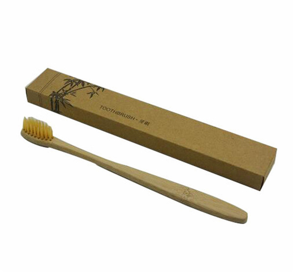 New Fashion Bamboo Toothbrush Crown EnvironmentaTongue Cleaner Denture Teeth Travel Kit Tooth Brush MADE IN CHINA FREE DHL