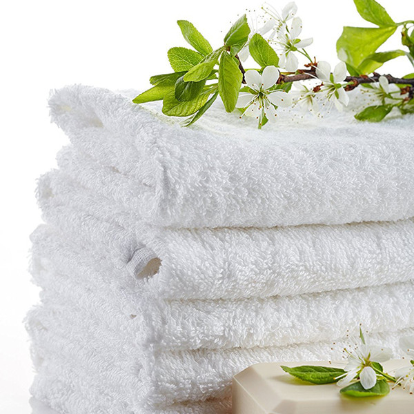 100% Cotton Hotel Guest House Bath Towels White Color Towel Soft Bathroom Supplies Unisex Usage Natural Safe Towels 70*140Cm 400G