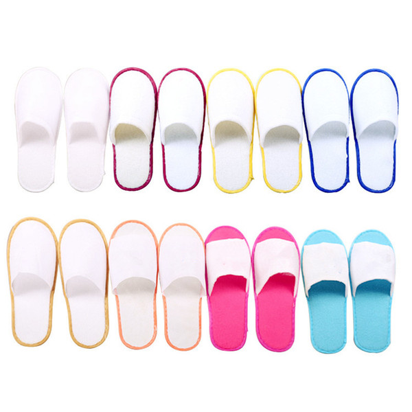 2019 Hotel Travel Spa Disposable Indoor Non-woven Slippers home public house white sandals babouche travel shoes