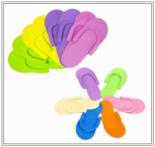 Disposable Soft Flip Flop Foam Slipper For Pedicure & Foot Spas Pedicure Flip Flop Tools Random Colors DDA120