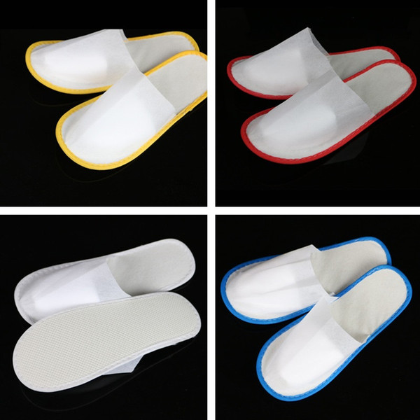 Cheapest nice quality soft one-time slippers disposable shoe home hotel babouche travel shoes 500pairs/lot T2I032