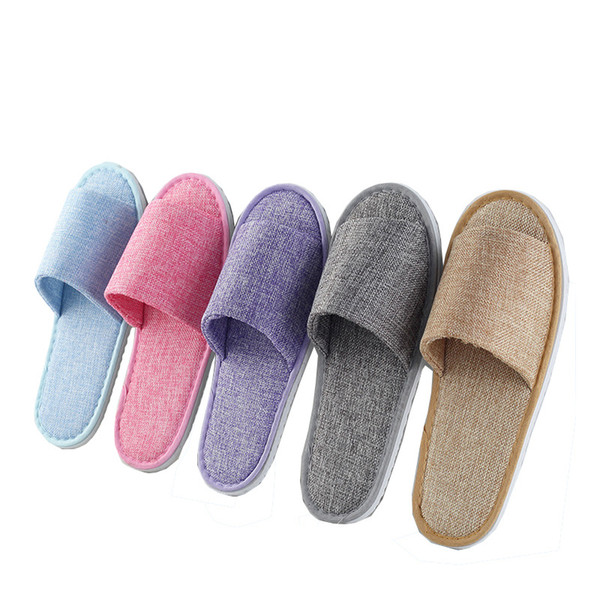 Hotel beauty salon disposable slippers wholesale hospitality slippers slip thickened portable floor slippers