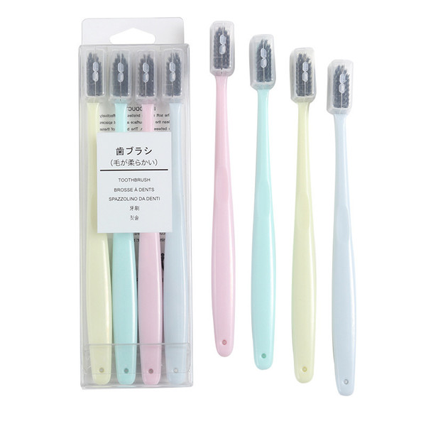 4Pcs/Set Eco Friendly Ultra Soft Toothbrush Healthy Oral Hygiene Brush For Family Travel - Clean Care Oral Health (Mix Colors)