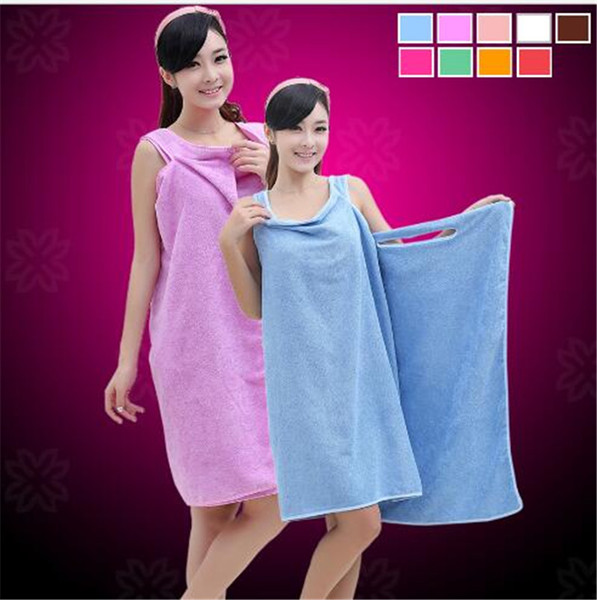 Absorbent microfibre bath towel skirt shower spa bathrobe towel dry towel wedding gift 9 color TO299