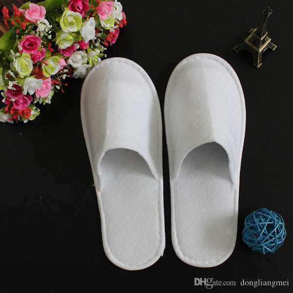 200pc=100pair unisex one-time scuffs slippers disposable shoe home indoor white sandals hotel babouche portable travel #Z1980