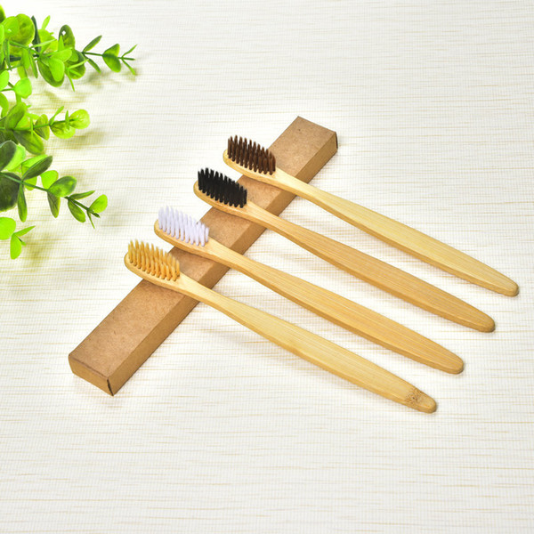 Disposable Toothbrush Hotel Guest Room environmental Bamboo Handle Disposable Soft Hair Toothbrush Single package Health and Safety