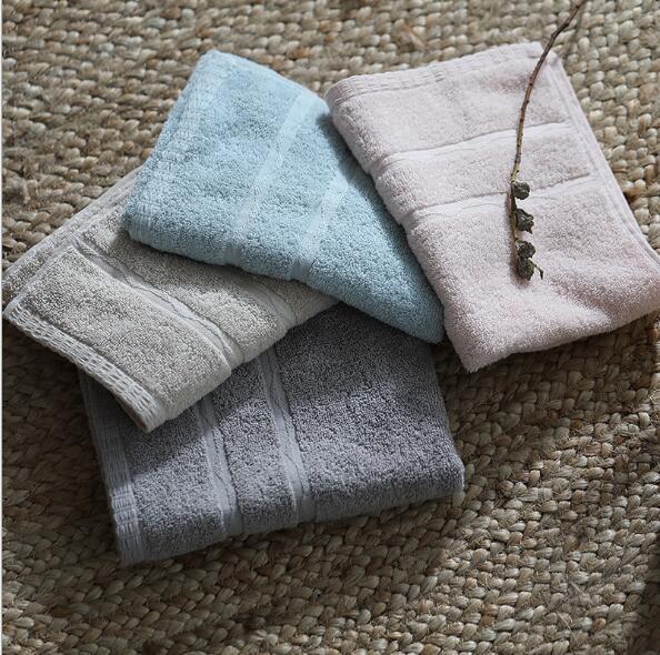 Wholesale towel wash household pure cotton adult towel lovers contracted pure color towel 8 color series