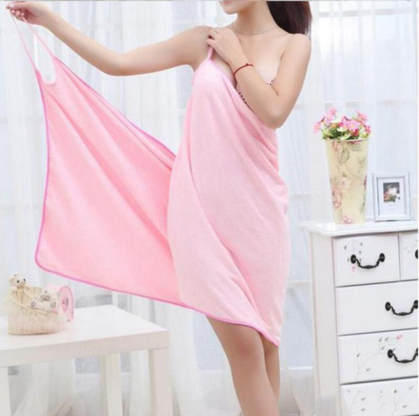 2019 Bath Towels Fashion Lady Girls Wearable Fast Drying Magic Bath Towel Beach Spa Bathrobes Bath Skirt Free Shipping