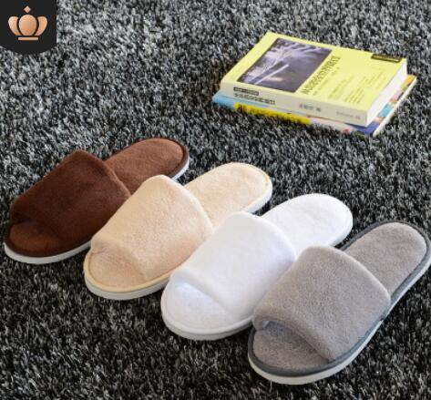 009 7 colors Soft Hotel SPA Non-disposable Slippers Velvet Colored 7mm Thick Sole Casual Terry Cotton Cloth Spa Slippers, One Size Fits Most