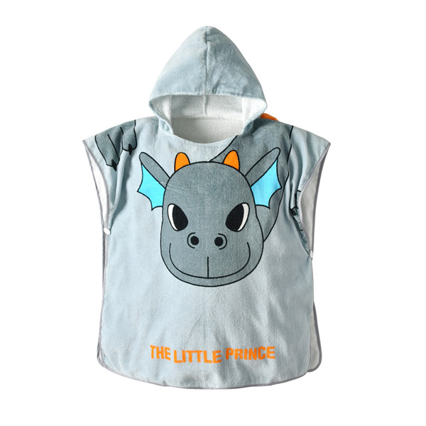 Zhen pin New Children's Bathrobe in 2019 Baby Grey Dinosaur All-cotton Cap Cloak Cloak Baby Towel