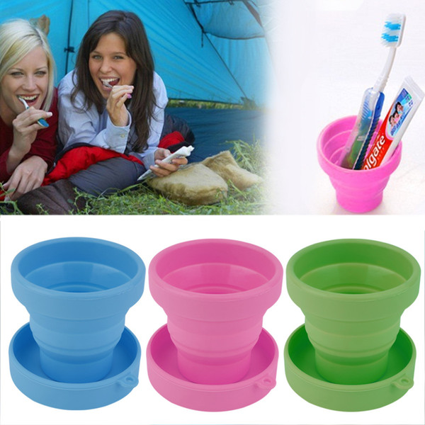 Portable Silicone Retractable Folding Water Cup Outdoor Travel Telescopic Collapsible Soft Drinking Cup 8X4.3X7CM New