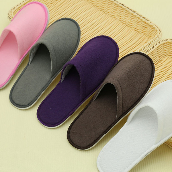 2017 Good quality hotel supply hotel slippers non-disposable hostel slippers home multi color optional free shipping