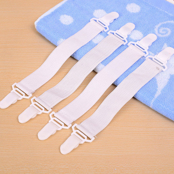 2019 Wholesale Lot 4pcs Bed Sheet Fasteners Garter Elastic Grippers Clip Holder Strap