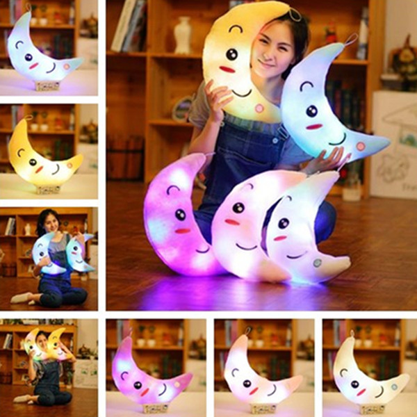 Hot sale new cute cartoon moon glow pillow Valentine's Day gift birthday gift Short Bedding Plush Pillows T7I5041