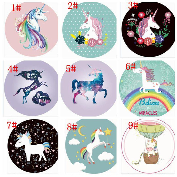 Unicorns Beach Towel Round Chiffon Summer Travel Picnic Blanket Beach Cover Towel Swimming Shawl Mat multi design