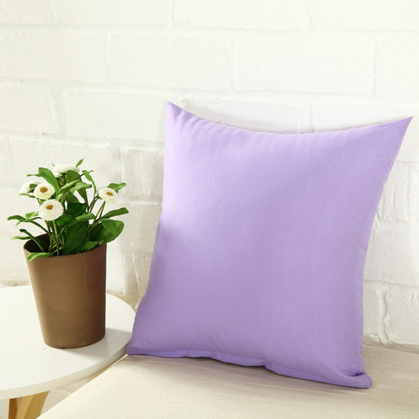 Hot Solid Hot Pillowcase Simple Plain Decorative Cushion Cover Home Decoration Products Sofa Car Chair Pillow Case Company Gifts