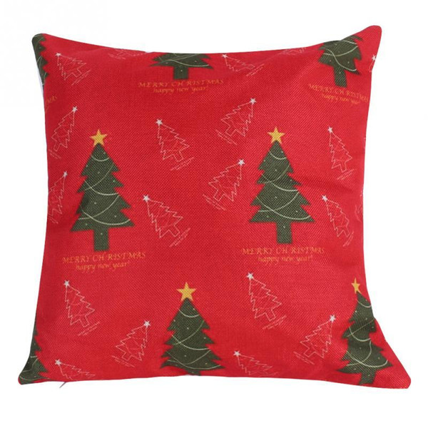 Fashion Christmas Cushion Covers Home Sofa Decorative Linen Pillow Cases Square