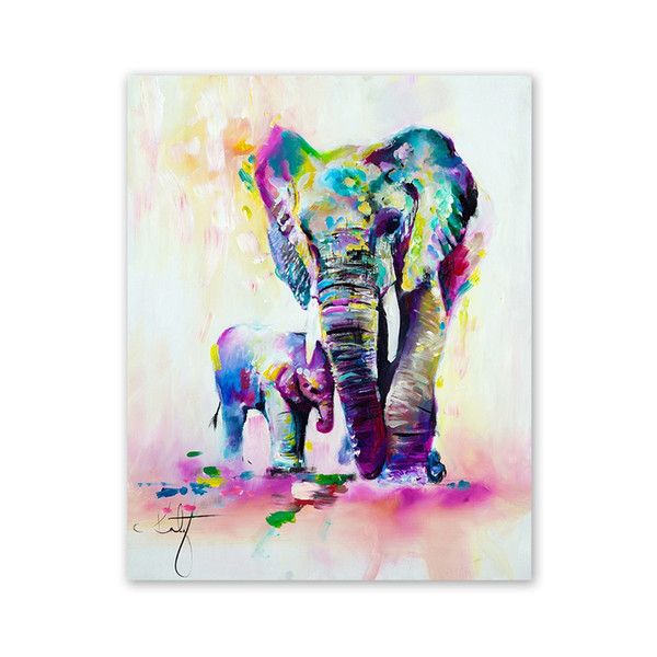 W361 Art Elephant Unframed Wall Canvas Prints for Home Decorations