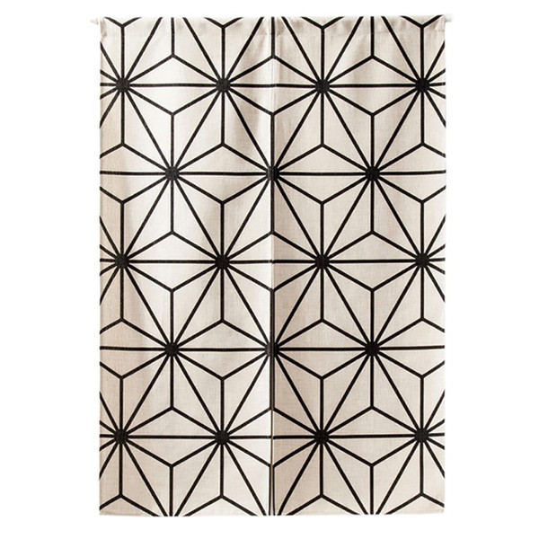 Geometric Door Curtain Curtains For Living Room Bedroom Kitchen Feng Shui Door Curtains Cotton Linen Curtain Home textile