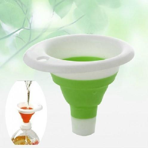 Flexible Type Mini- Funnel Silica Gel Portable Funnel Kitchen Oil Leakage Water Leakage