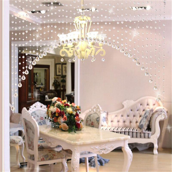 New 1pc one meters of crystal glass bead curtain curtain channel background DIY Home Furnishing wedding decoration