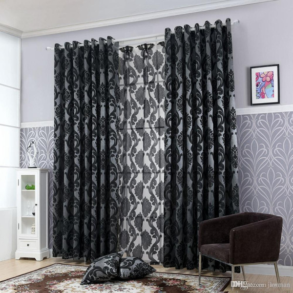 Geometry curtains for living room curtain fabrics window curtain panel semi-blackout bedroom curtains