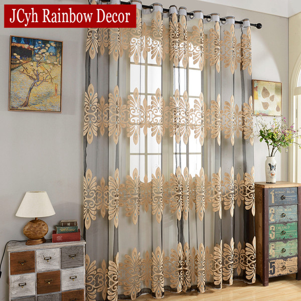 Luxury Tulle Curtains For Living Room Bedroom Ready Made Sheer Curtains For Window Kitchen Door Fabric Drapes Decor