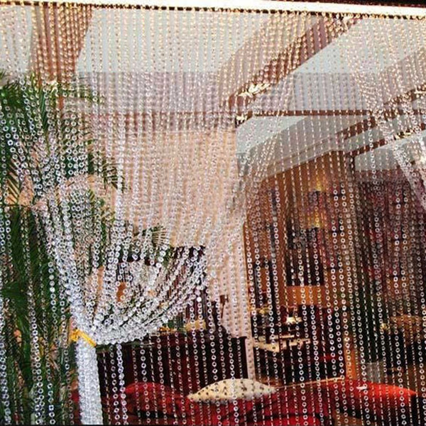 99FT 30M Octagonal Acrylic Crystal Beads DIY Curtain Home Festive Party Wedding Decor Curtains for Living Room Garden