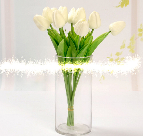 AGI-256 11pcs PU Tulip Real Touch Artificial Flowers Wedding Home Decoration Party Birthday Hotel Decorative Fake Flower