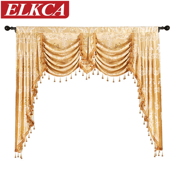 1 Piece Valance European Royal Luxury Valance Curtains for Living Room Window Curtains for Bedroom Kitchen