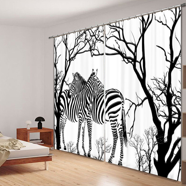 Zebra 3D digital printing stereo soundproof curtain high precision black wire