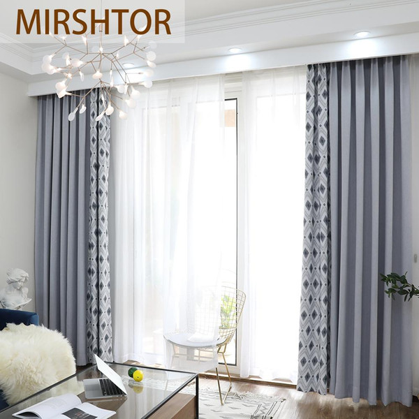 MIRSHTOR 85% shading blackout curtain for living room or bedroom window grey color