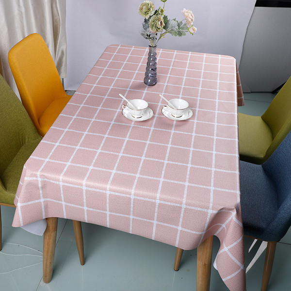 Waterproof and oil-proof table table tablecloths simple rectangular lattice modern life in Brief Beauty environmental protection material