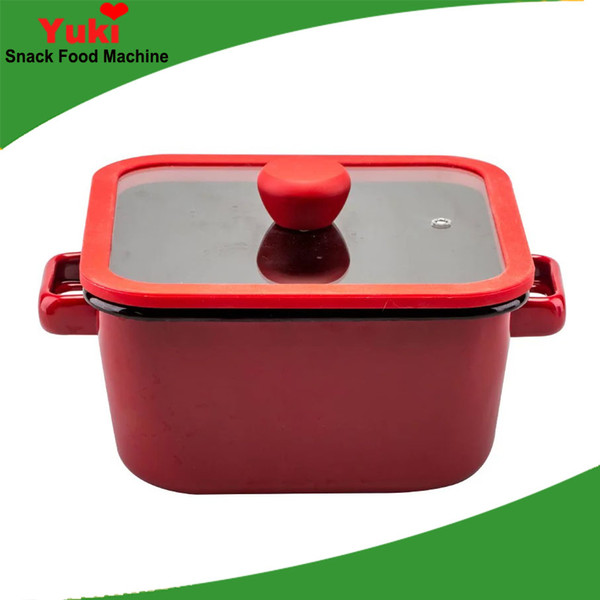 Enamel pot 20cm black bottom red square pot 2.6L household thickening enamel soup pot gas cooker General