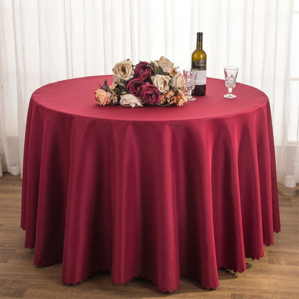 Hotel dining room, polyester tablecloth, plain meeting table skirt, wedding tablecloth, jacquard, round table cloth, high-grade, multicolor