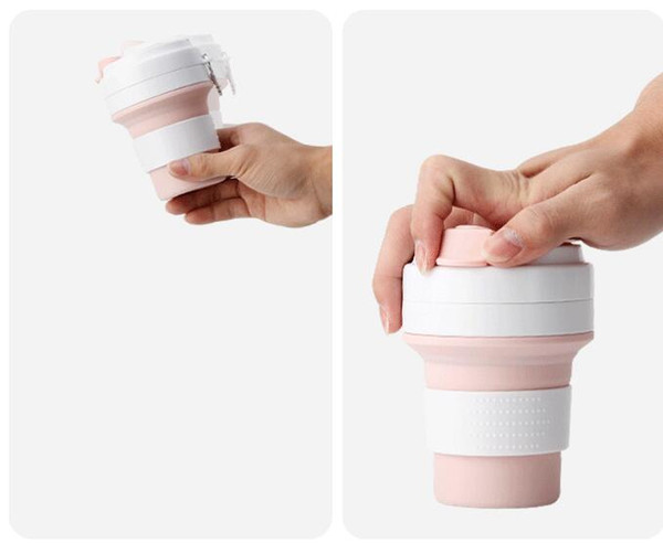 Coffee cup outdoor sports drink bottle travel portable silicone telescopic folding cup gift cup