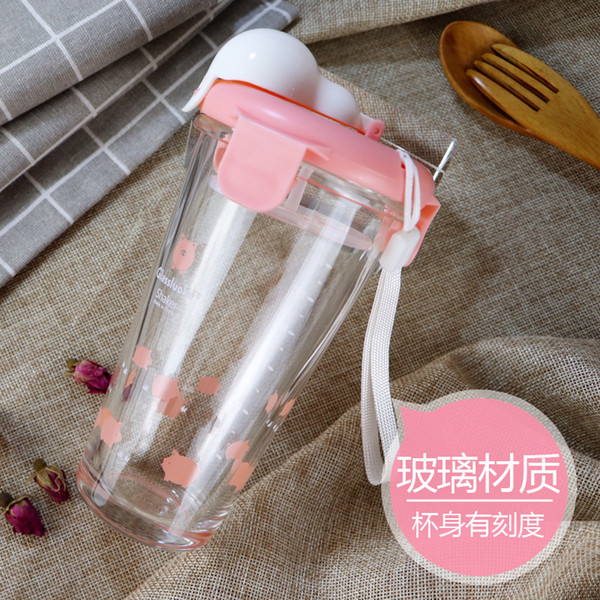 A2691 Small Fresh Bring Filter Cup Flower Receptacle Portable Concise Infusion Of Tea Glass Schoolgirl Originality Trend Cup