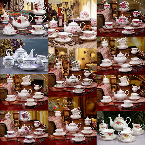 British Royal Porcelain Europe High-Grade Bone China Coffee Cup 3D Color Enamel Porcelain Saucer Coffee Tea Sets For Friend Gift