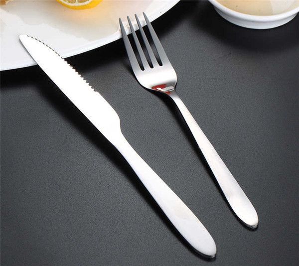 Flatware Set Western Style Stainless Steel Cutlery Dinner Knife Fork Tableware for Home Kitchen Restaurant