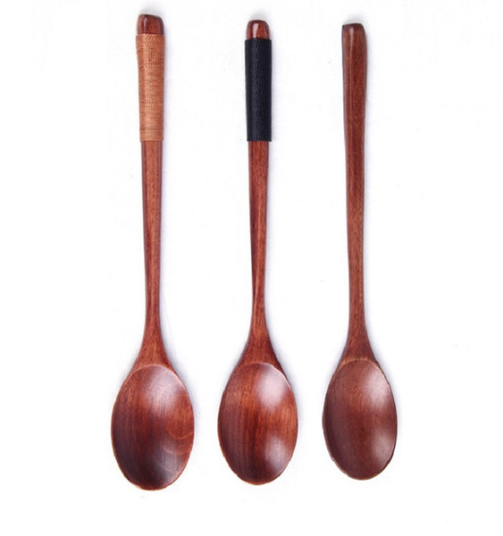 Japanese styles Wood Spoons for Eating Mixing Stirring Cooking Coffee Tea Tableware Handmade Wooden Soup Spoon