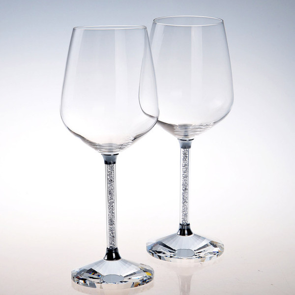 2 pc per set grace delight new design luxury crystal red wine glass goblet wedding gifts for newly couple