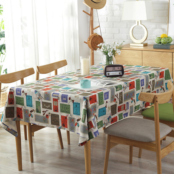 Christmas tablecloth cotton and linen, vintage lace tablecloth tablecloth, European and American party tablecloth